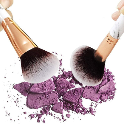 12Pcs Marble Makeup Brushes Set