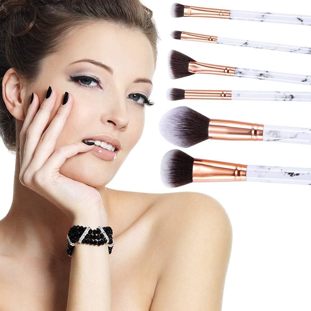 12Pcs Marble Makeup Brushes Set